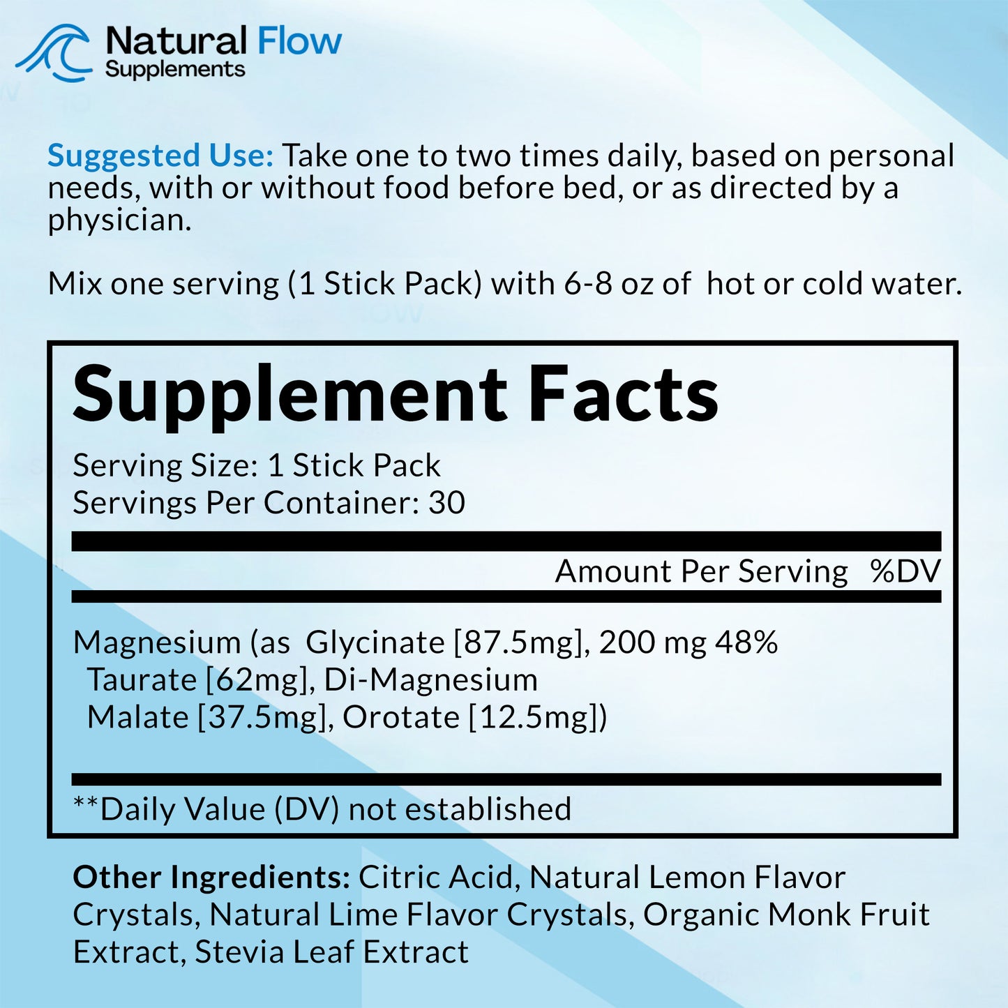 *NEW* Magnesium 4X Complex Stick Packs Lemon/Lime -30Ct-