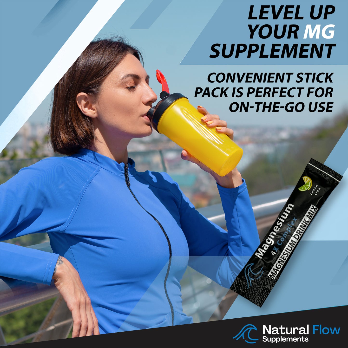 *NEW* Magnesium 4X Complex Stick Packs Lemon/Lime -30Ct-