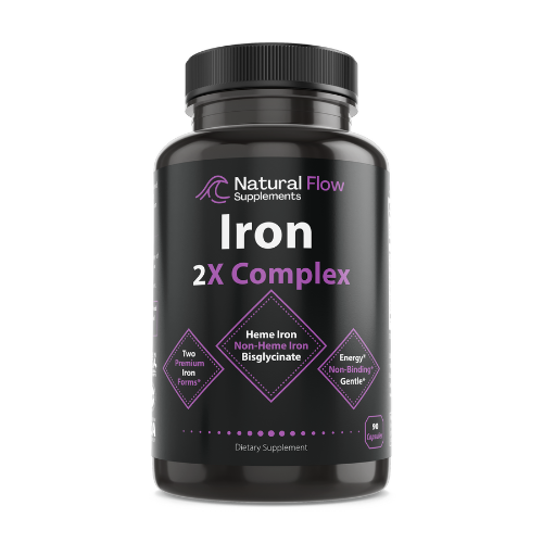 2X Iron Complex - Heme and Non-Heme Iron - 90 Caps