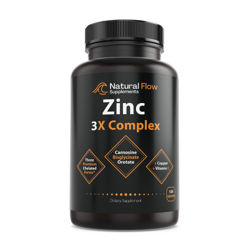 3X Zinc Complex - Carnosine, Bisglycinate, and Orotate - 120 Capsules